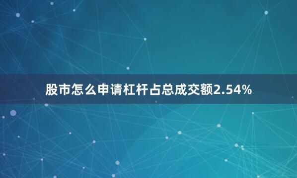 股市怎么申请杠杆占总成交额2.54%