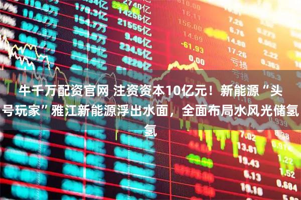 牛千万配资官网 注资资本10亿元！新能源“头号玩家”雅江新能源浮出水面，全面布局水风光储氢