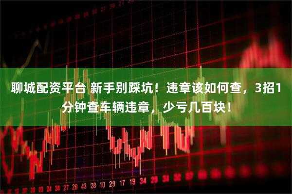 聊城配资平台 新手别踩坑！违章该如何查，3招1分钟查车辆违章，少亏几百块！